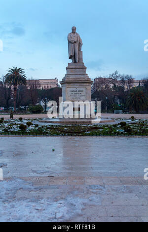 Monumento a Camillo Benso Cavour, Ancona, Marche, Italia Foto Stock