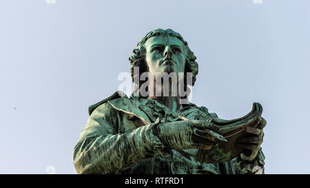 Friedrich Schiller statua, Vienna, Austria Foto Stock