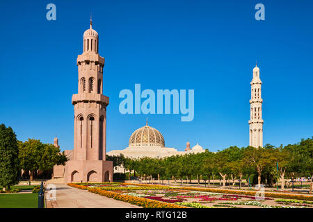Sultant di Oman, Muscat Sultan Qaboos Grande moschea Foto Stock