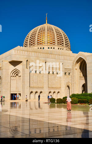 Sultant di Oman, Muscat Sultan Qaboos Grande moschea Foto Stock
