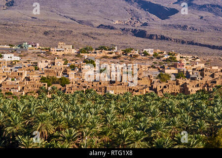 Il sultanato di Oman, Regione Ad-Dakhiliyah, villaggio di Al Hamra Foto Stock