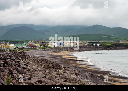 Vista della Baia di ballinskellig in.Waterville County Kerry, Irlanda. Foto Stock