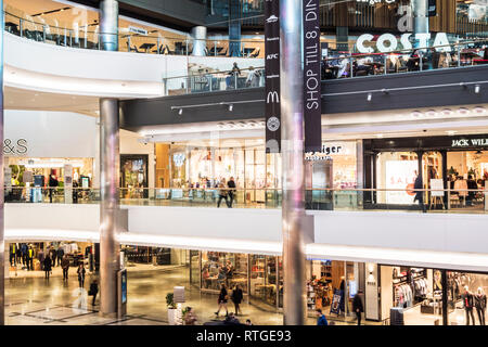 Il Westquay Shopping Centre di Southampton. Foto Stock