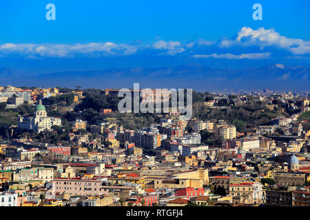 Vista di Capodimonte dalla Certosa di San Martino, Napoli, campania, Italy Foto Stock