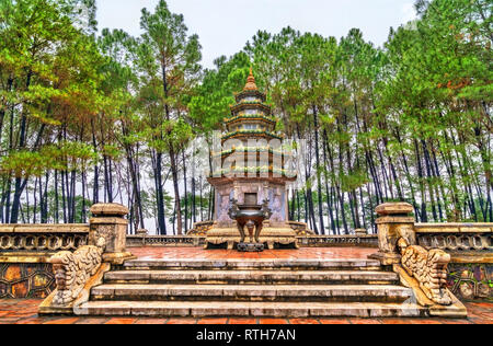 Thien Mu Pagoda in tinta, Vietnam Foto Stock