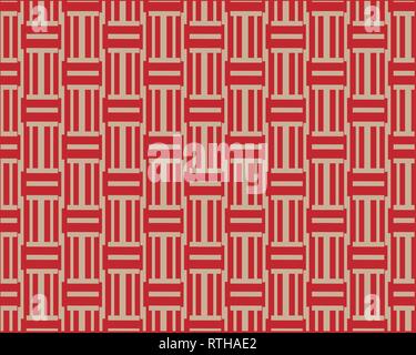 Disegno geometrico con piccole linee rosse disegno tribale vettore astratto modello geometrico. Illustrazione Vettoriale