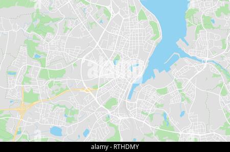 Kiel, Germania stampabile cartina stradale in stile classico con colori di tutte le autostrade, strade e ferrovie. Utilizzare questa mappa per qualsiasi tipo di informazioni digitali Illustrazione Vettoriale