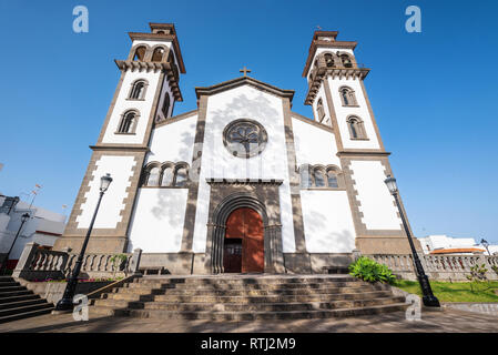 La chiesa di Nostra Signora della Candelaria in Moya, Gran Canaria, Spagna . Foto Stock