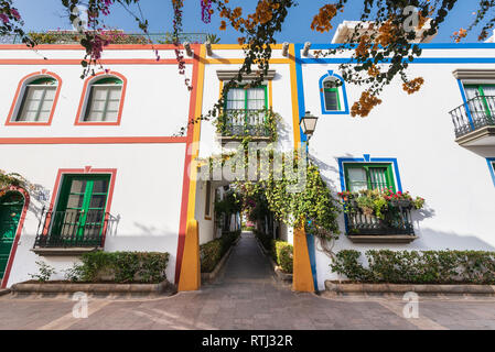 Puerto de Mogan, bella destinazione turistica in Gran Canaria Isole Canarie Spagna . Foto Stock