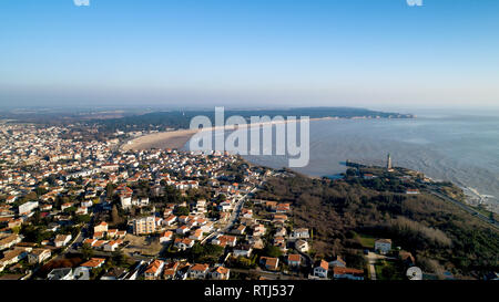 Panoramica aerea di Saint Georges de Didonne in Charente Maritime Foto Stock