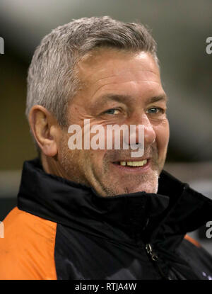 Castleford Tigers head coach Daryl Powell durante la Betfred Super League match presso il Mend-a-tubo Jungle, Castleford. Foto Stock