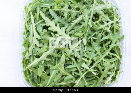 Pacchetto di rucola fresca Foto Stock