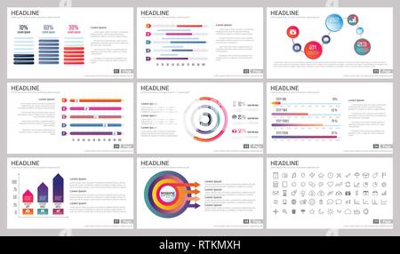 Elementi moderni di infographics per presentazioni di modelli per banner, poster, flyer Illustrazione Vettoriale