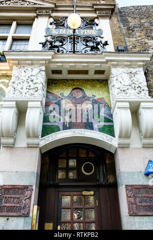 Il frate nero Public House, Queen Victoria Street, Blackfriars, Londra Foto Stock