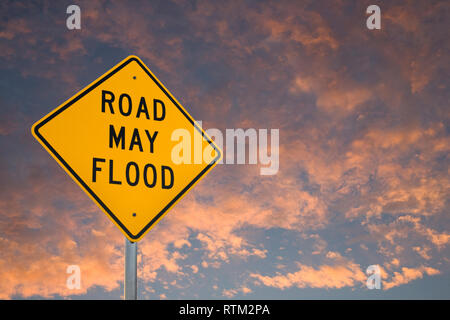 STRADA PUÒ INONDARE Foto Stock