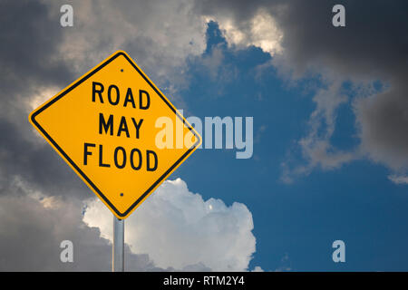 STRADA PUÒ INONDARE Foto Stock