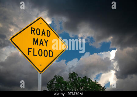 STRADA PUÒ INONDARE Foto Stock
