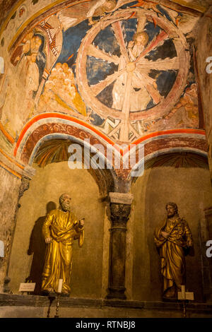 Affresco di Santa Caterina a Le Puy cattedrale in Francia Foto Stock