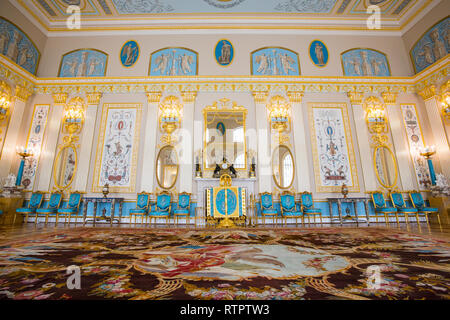 SAINT PETERSBURG, Russia - 26 aprile: il Palazzo di Caterina, Dettaglio interni il 26 aprile 2015 nella città di Carskoe Selo. Era la residenza di estate Foto Stock