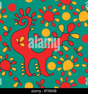 Pysanky ornamento. Ukrainian modello etnico per le uova decorare. Modello senza giunture Illustrazione Vettoriale