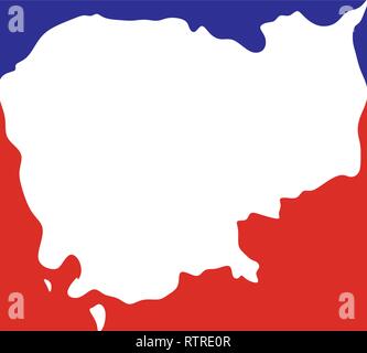 Cambogia mappa vettore logo icona simbolo Illustrazione Vettoriale