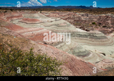 Viste di alien cercando formazioni di pietra a Ischigualasto parco provinciale Foto Stock