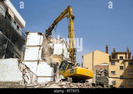 High Reach Demolition Komatsu Foto Stock