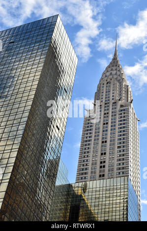 Vista del Chrysler Building di New York City. Foto Stock