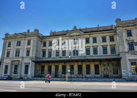 Vista del Trieste Centrale Stazione di Trieste Centrale) nella regione autonoma del Friuli Venezia Giulia in Italia nord-orientale. Foto Stock