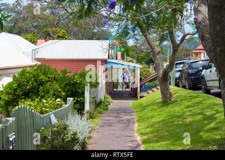 Tilba, NSW, Australia-December 27, 2018 : Street view nella storica città di Tilba, classificati dalla National Trust come centrale Conservat Tilba Foto Stock