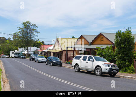 Tilba, NSW, Australia-December 27, 2018 : Street view nella storica città di Tilba, classificati dalla National Trust come centrale Conservat Tilba Foto Stock