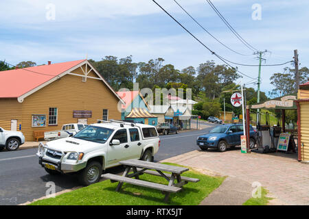 Tilba, NSW, Australia-December 27, 2018 : Street view nella storica città di Tilba, classificati dalla National Trust come centrale Conservat Tilba Foto Stock