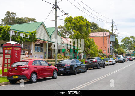 Tilba, NSW, Australia-December 27, 2018 : Street view nella storica città di Tilba, classificati dalla National Trust come centrale Conservat Tilba Foto Stock