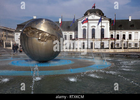 Il Palazzo Grassalkovich, Bratislava, Slovacchia Foto Stock