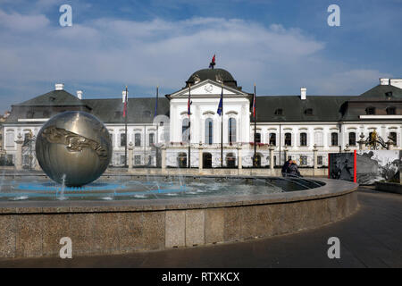 Il Palazzo Grassalkovich, Bratislava, Slovacchia Foto Stock