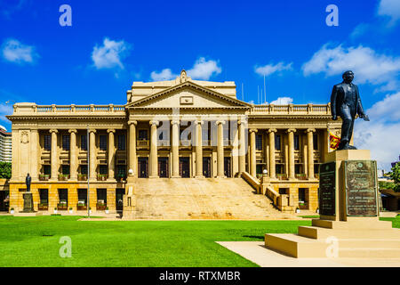 Histroical vecchio edificio Parliment Colombo, Sri Lanka Foto Stock