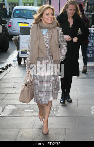 Geri Horner arrivando all'Hotel Charlotte Street per promuovere la seconda serie della BBC TV show cantando "Ora tutti insieme" - Londra dotata: Geri Horner, Geri Halliwell dove: Londra, Regno Unito quando: 31 Gen 2019 Credit: WENN.com Foto Stock