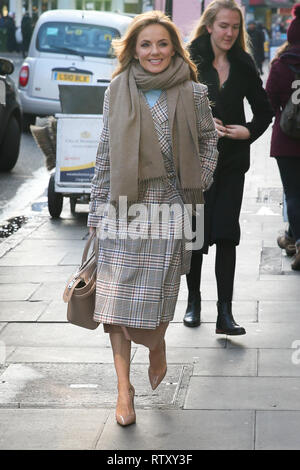 Geri Horner arrivando all'Hotel Charlotte Street per promuovere la seconda serie della BBC TV show cantando "Ora tutti insieme" - Londra dotata: Geri Horner, Geri Halliwell dove: Londra, Regno Unito quando: 31 Gen 2019 Credit: WENN.com Foto Stock