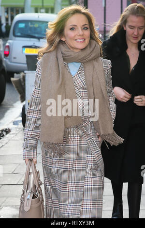Geri Horner arrivando all'Hotel Charlotte Street per promuovere la seconda serie della BBC TV show cantando "Ora tutti insieme" - Londra dotata: Geri Horner, Geri Halliwell dove: Londra, Regno Unito quando: 31 Gen 2019 Credit: WENN.com Foto Stock