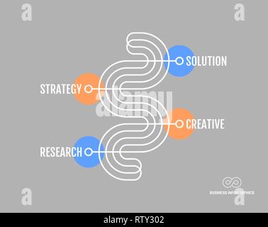 Infographics modello. Concetto grafico per il vostro design. Può essere utilizzato per lavorare il layout di flusso schema, business step opzioni e banner. Illustrati del vettore Illustrazione Vettoriale