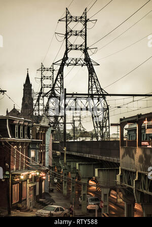 Il paesaggio urbano di grattacieli in Philadelphia Center City Foto Stock