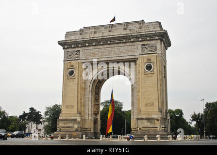 Arcul de Triumf (Arco di Trionfo), Bucarest, Romania Foto Stock