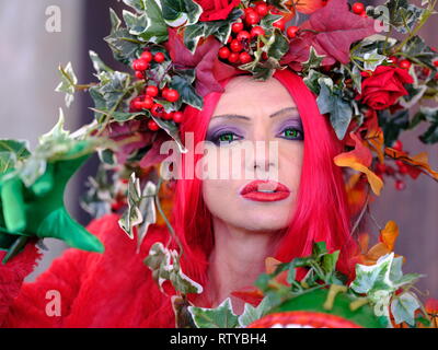 Il Carnevale di Venezia Festival maschera avvelenato Ivy 2019 Gabriele Annovi & Emy Sabbatini Foto Stock