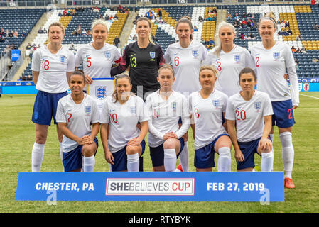 Inghilterra Calcio femminile nazionale presso la coppa SheBelieves Beth Mead Alex Greenwood Rachel Daly Ellen White Nikita Parris Steph Houghton Foto Stock