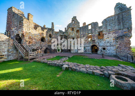 Dirleton Castle in East Lothian , Scozia , REGNO UNITO Foto Stock