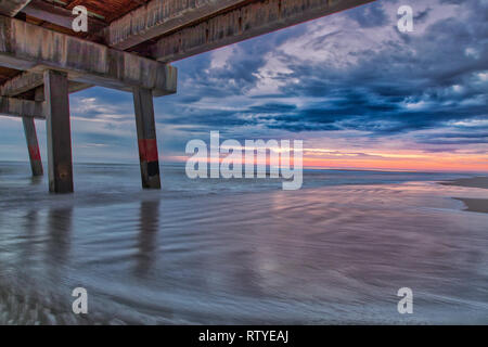 Spiaggia di Jacksonville Alba Foto Stock