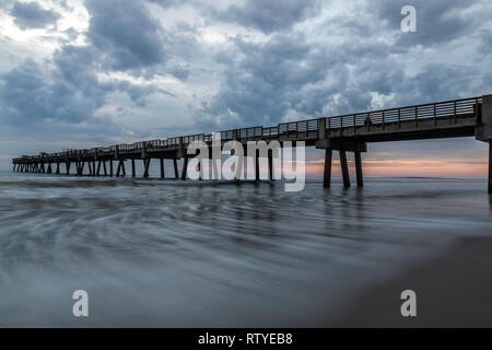 Spiaggia di Jacksonville Alba Foto Stock