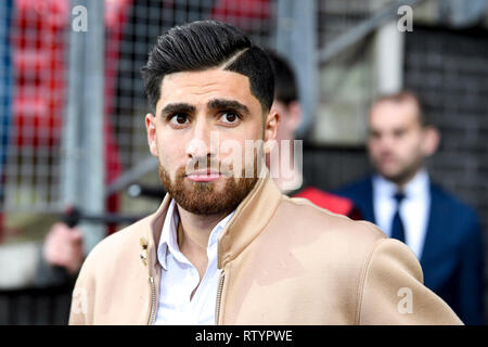 Alkmaar, Paesi Bassi. 03 Mar, 2019. ALKMAAR, 03-03-2019, Stadio AZ Alkmaar , olandese Eredivisie . AZ - Fortuna Sittard , Alireza Jahanbakhsh prima che il gioco AZ - Fortuna Sittard .. Credito: Pro scatti/Alamy Live News Foto Stock
