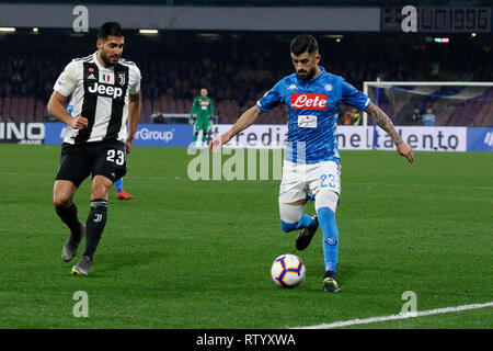 3 marzo 2019 - Napoli, Campania, Italia, 2019-03-03, Stadio San Paolo serie a partita di calcio tra SSC Napoli AC Juventus.Nell'immagine .risultati finali SSC Napoli 0 : 2 Juventus FC. Credito: Fabio Sasso/ZUMA filo/Alamy Live News Foto Stock
