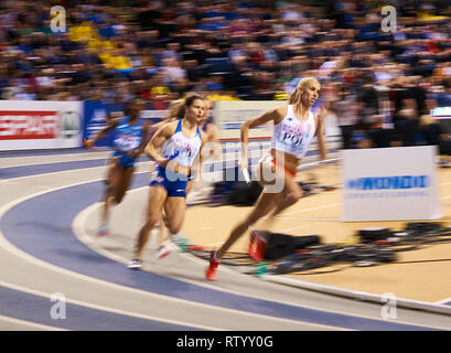 Glasgow, Regno Unito: 3° marzo 2019: relè polacco donne squadra vince oro in 4x400m su Europeo di Atletica Leggera Indoor Championships 2019.Credit: Pawel Pietraszewski/ Alamy News Foto Stock